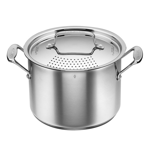 Cuisinart 6 qt. Stainless Steel Stock Pot with Lid & Reviews Perigold